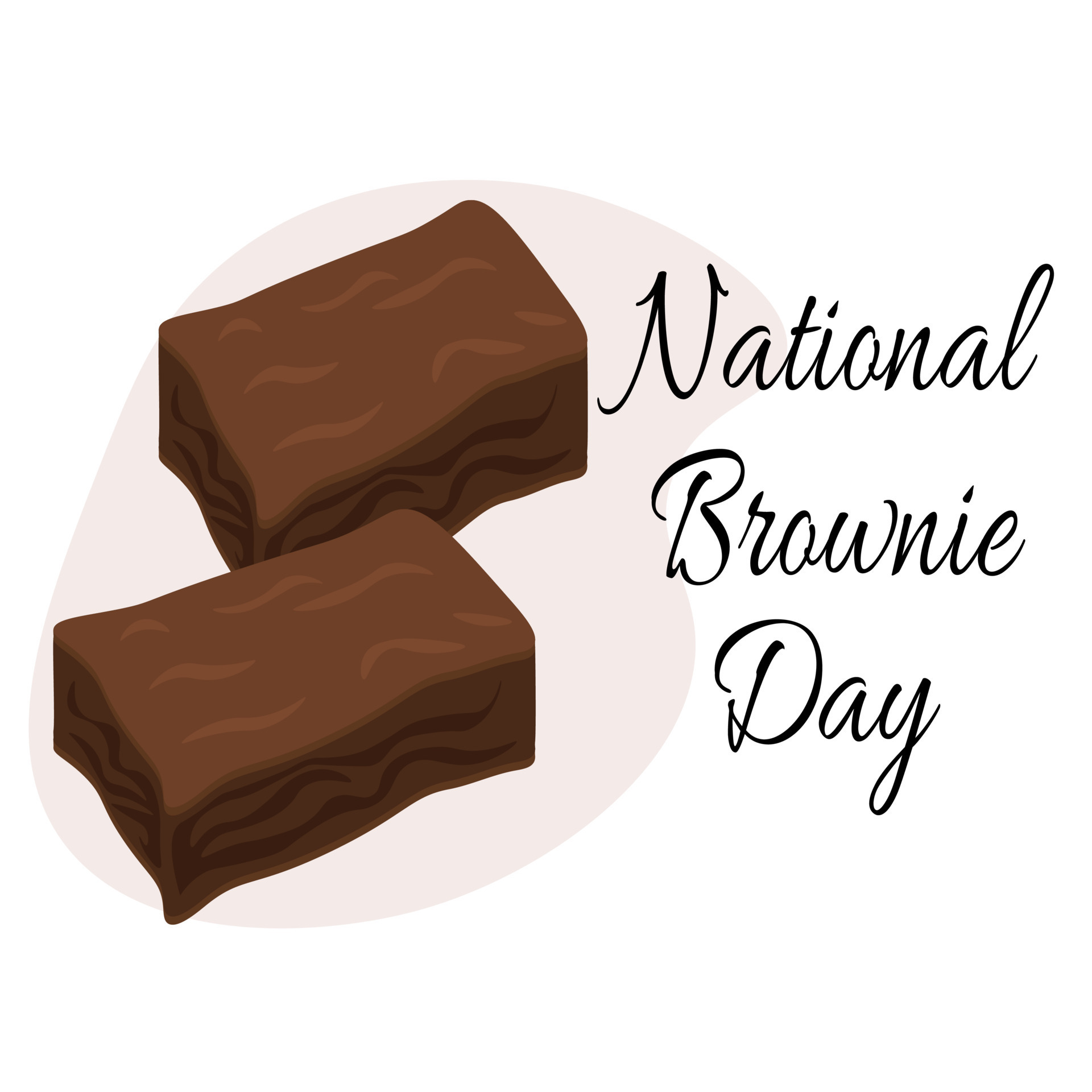 National Brownie Day, idea for poster, banner, flyer, postcard or menu