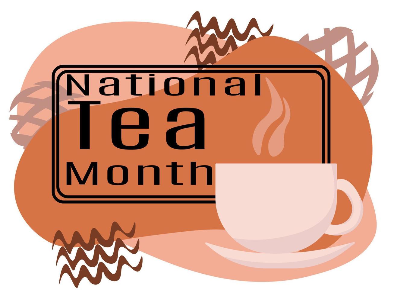 National Tea Month, idea for a post, banner, flyer or postcard 12778725