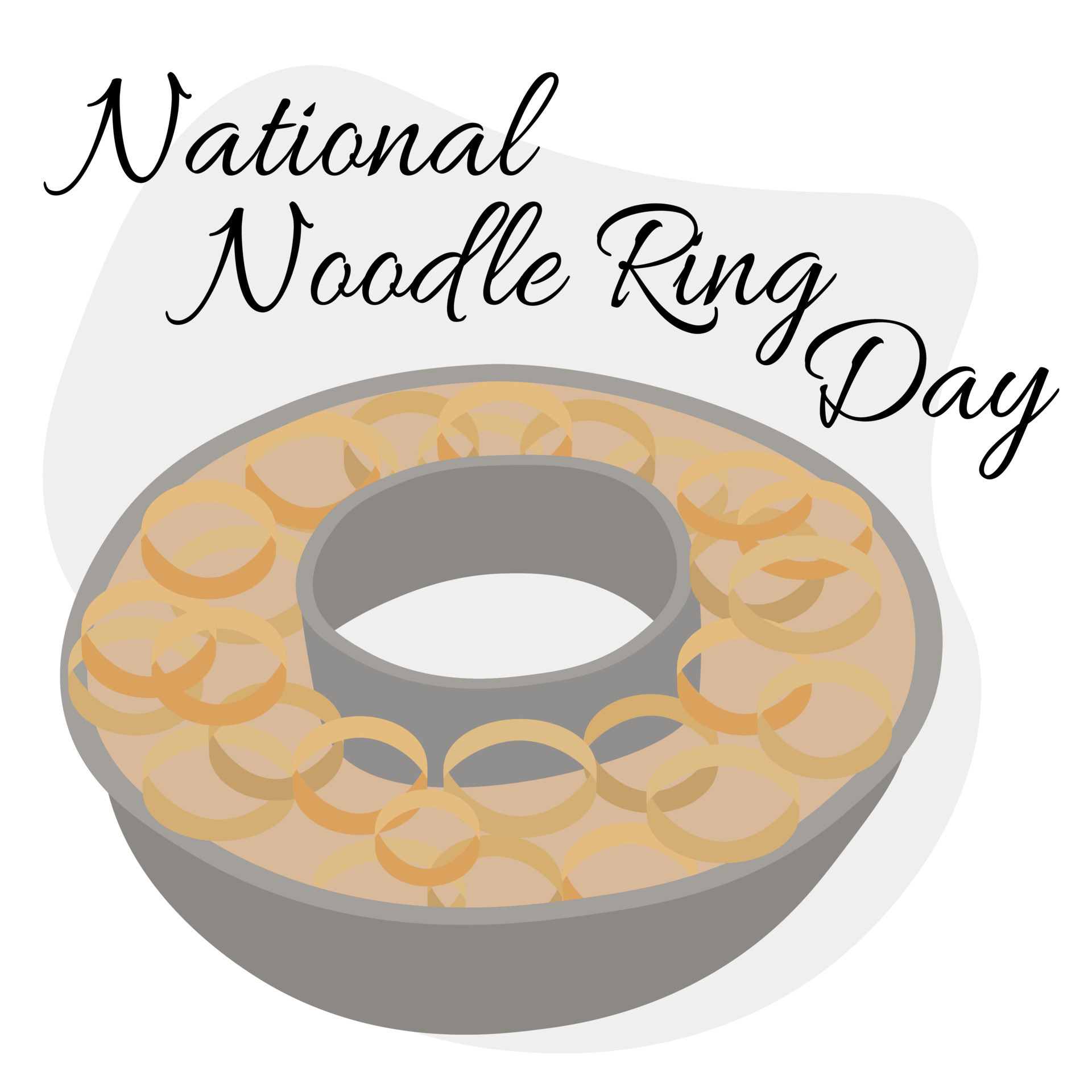 National Noodle Ring Day, idea for poster, banner, flyer, postcard or