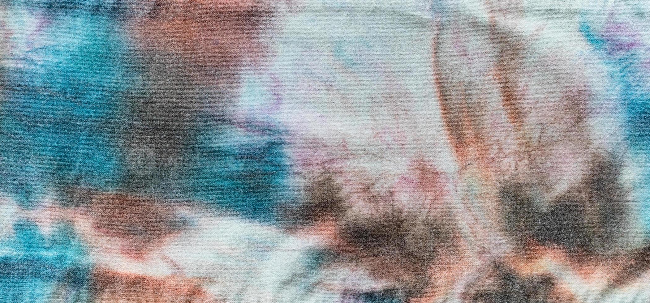 abstract hand-colored on cloth in batik technique photo