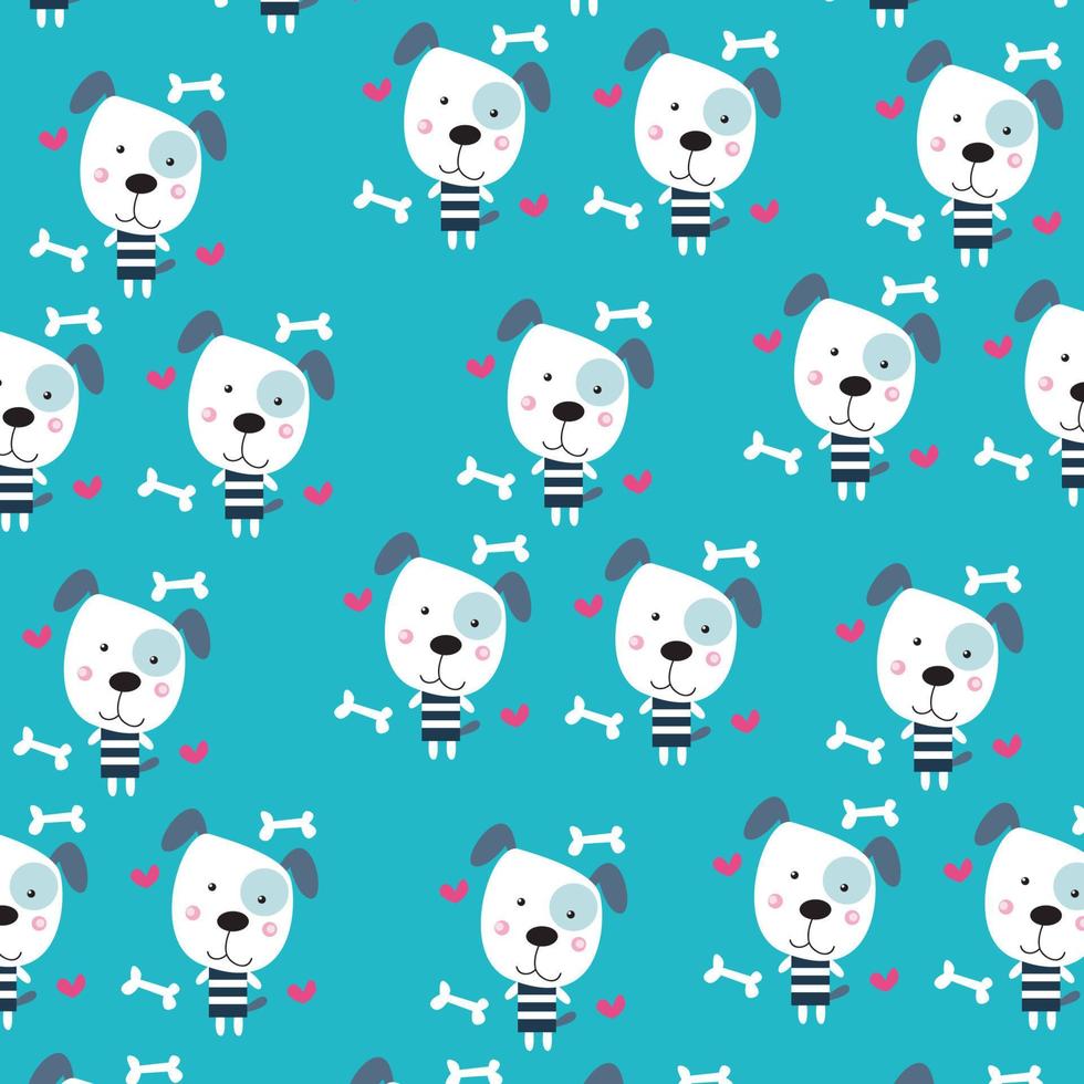 Seamless pattern with cute dogs. Perfect for kids clothes design vector