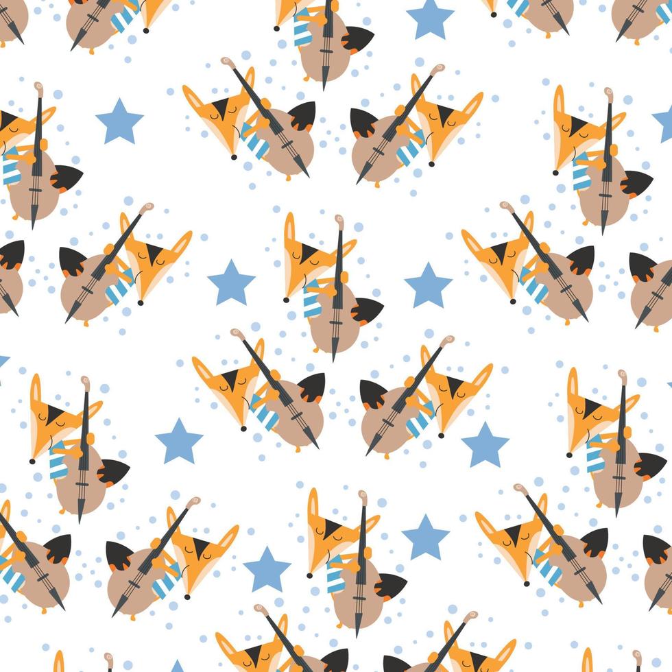 Seamless pattern with cute squirrel animal perfect for wrapping paper vector