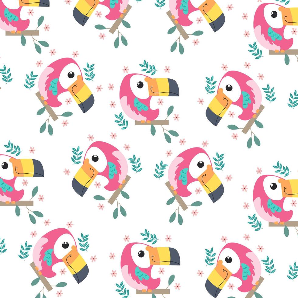 Seamless pattern with cute birds perfect for wrapping paper vector