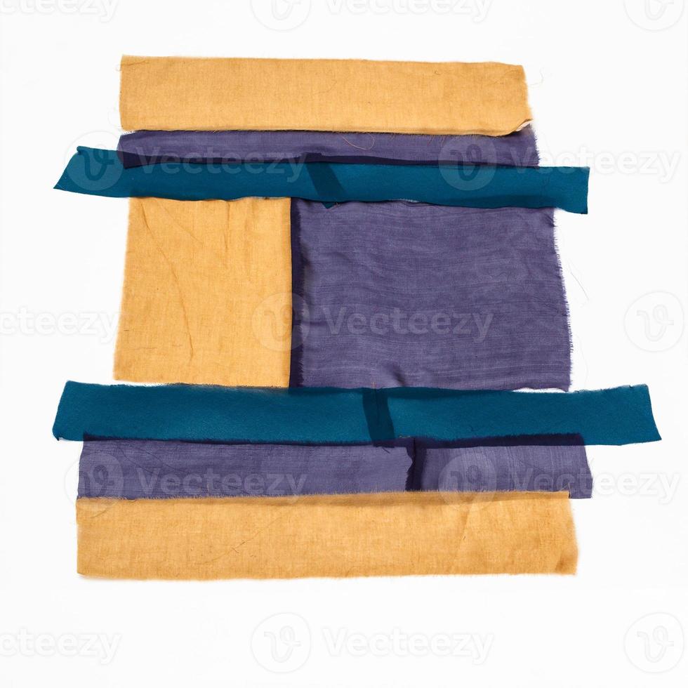 several ordered strips of fabrics for patchwork photo
