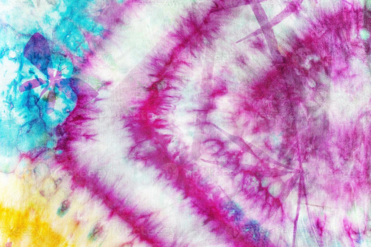 detail of colorful colored batik silk scarf photo