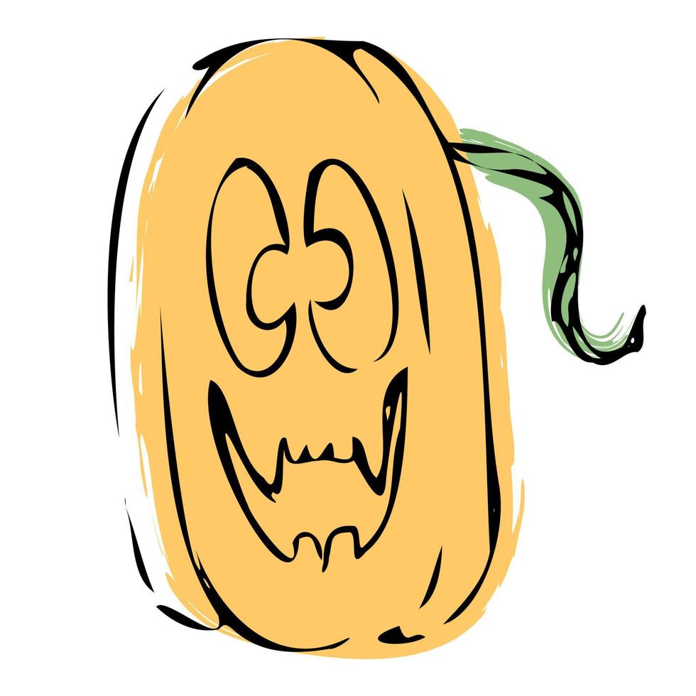 Halloween pumpkin. Vector concept in doodle and sketch style.