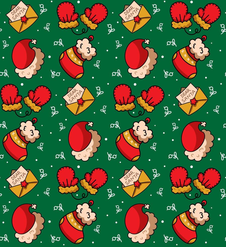 Christmas seamless pattern for greeting cards, wrapping papers. vector