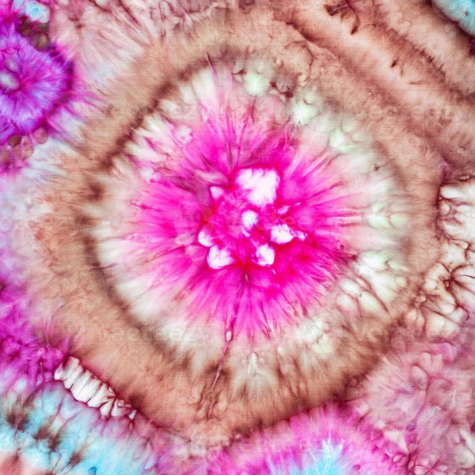 detail of abstract bright pattern in tie-dye batik photo