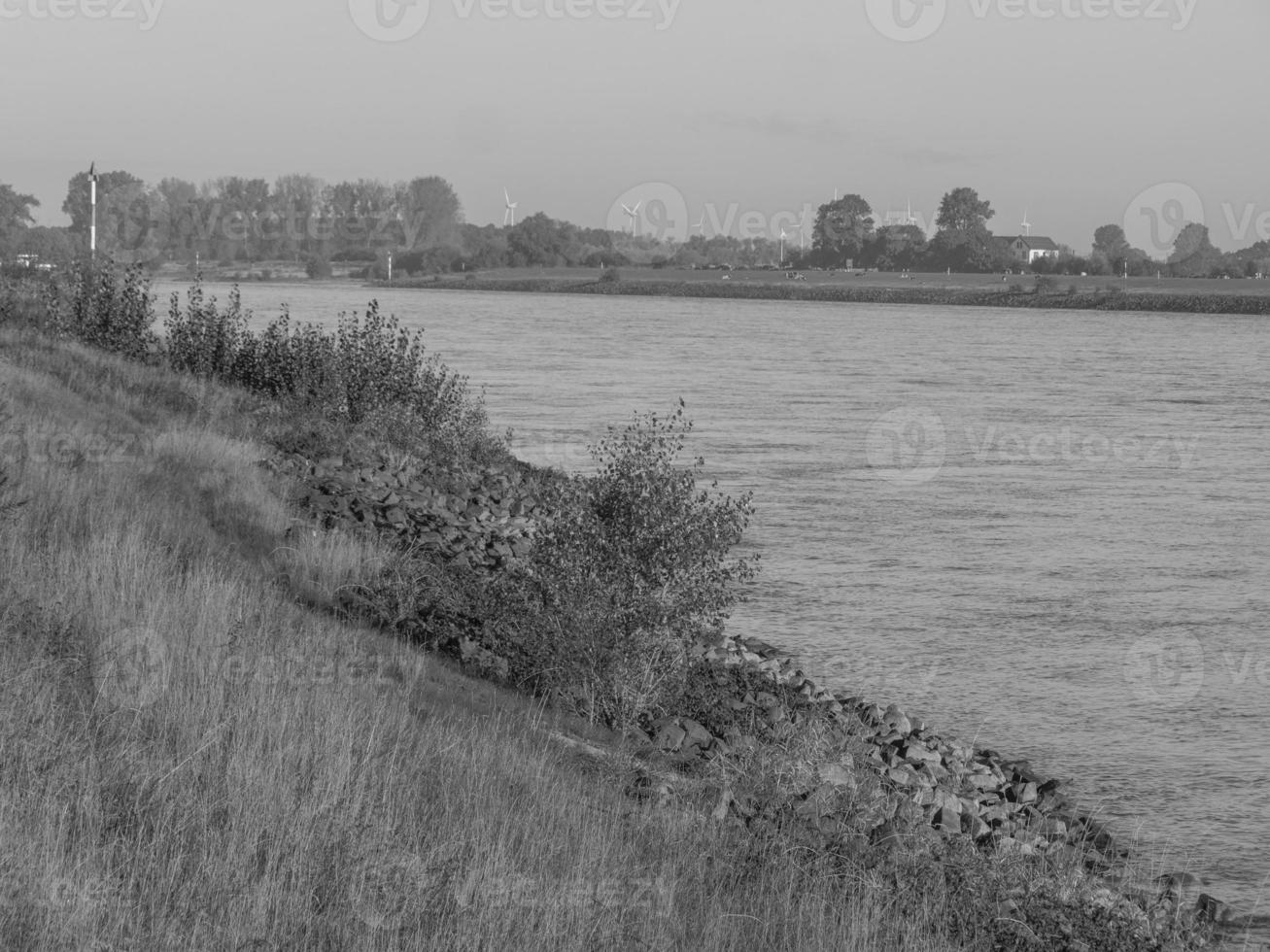 grieth at the rhine river in germany photo