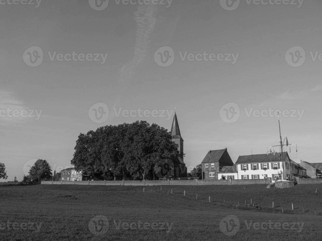 the small village of Grieth at the river rhine photo