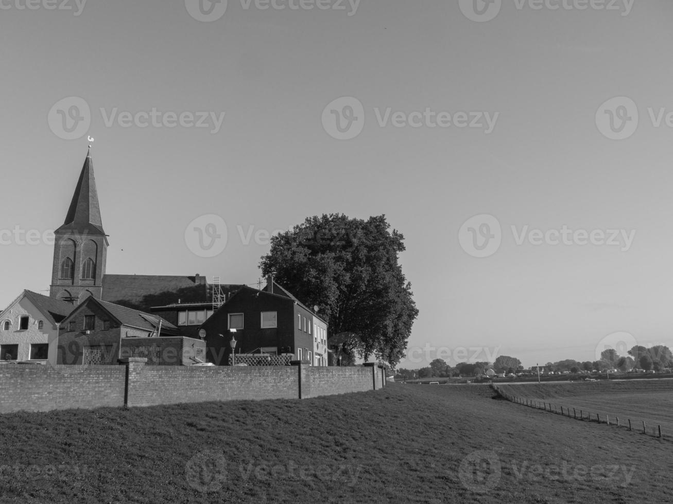 the small village of Grieth at the river rhine photo