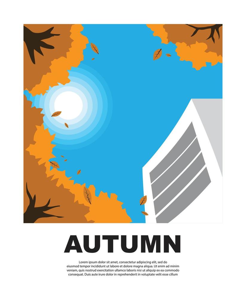 Autumn in the city vector