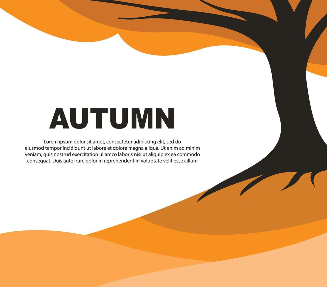 Autumn warm color illustration vector