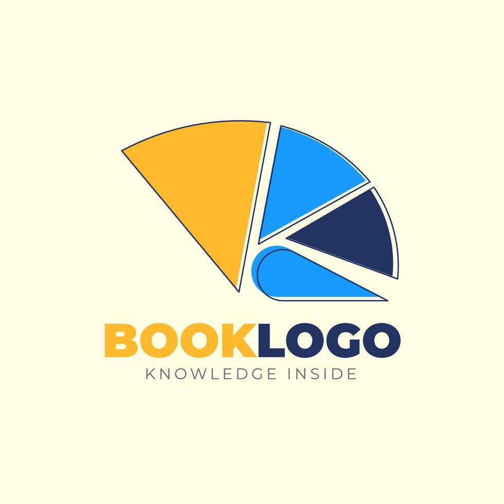 logotipo de libro de casco robótico vector