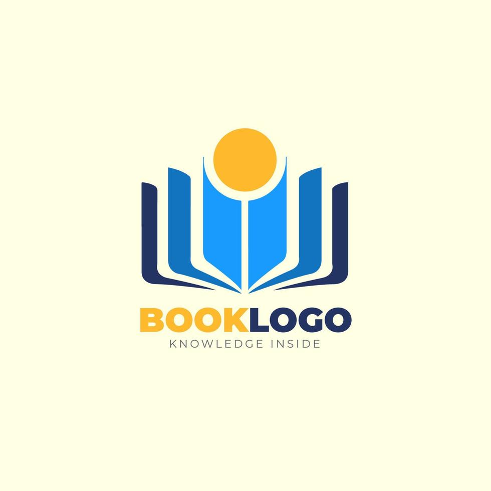 logotipo del libro de educación formal vector