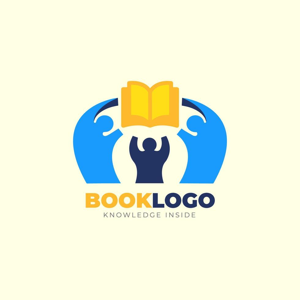 logotipo de libro de oro para niños vector