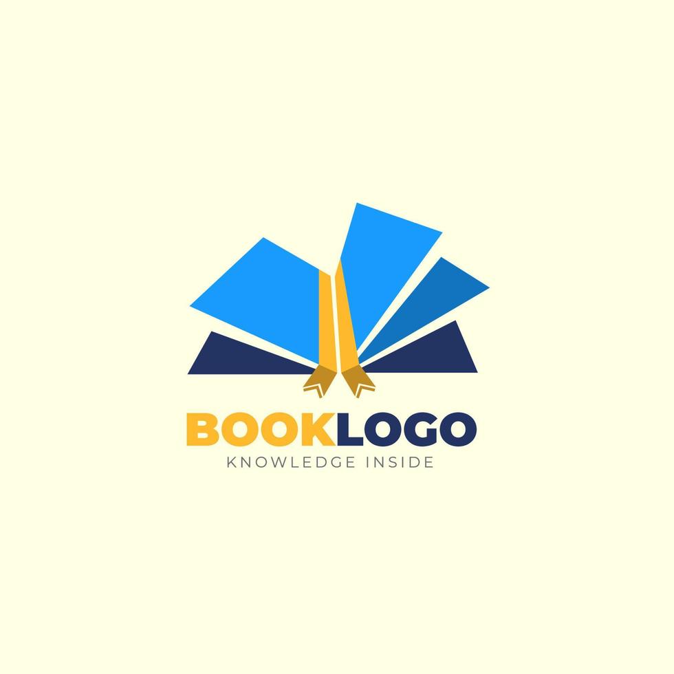 logotipo de libro abierto de grado educativo vector