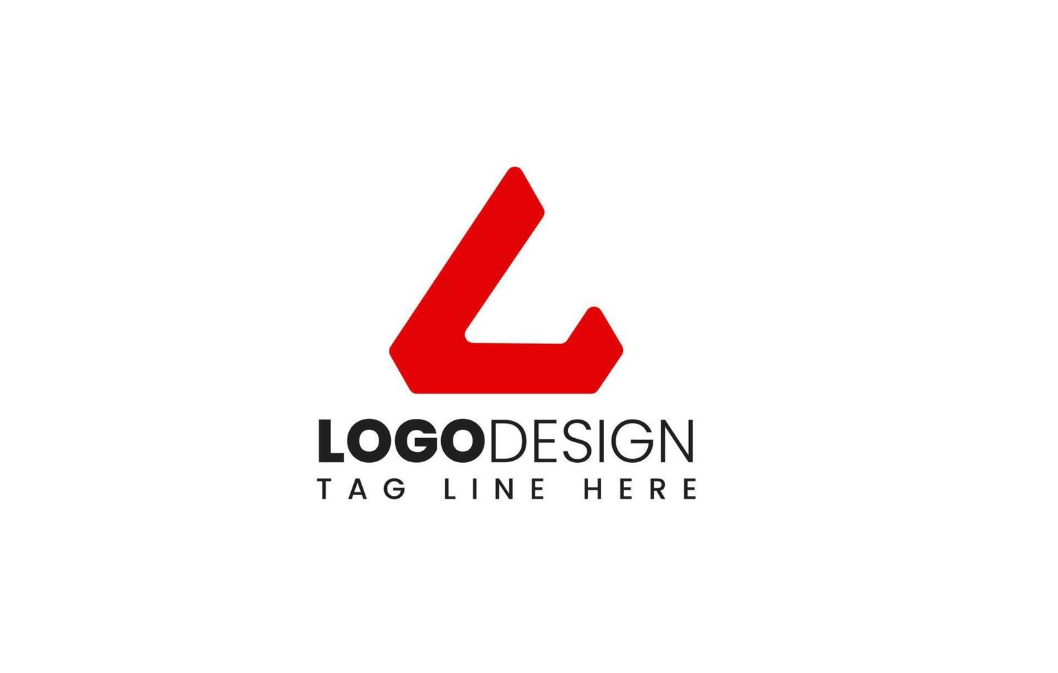 letra l - logotipo de tecnología vector