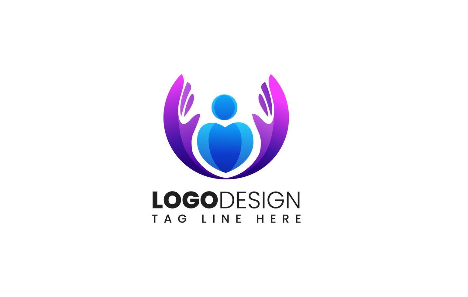 Nonprofit - NGO, Charity or Fundraising logo design template vector