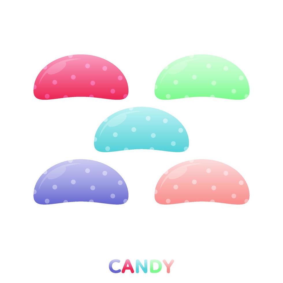 Set of Cute colourful candy, Vector, Illustration. vector