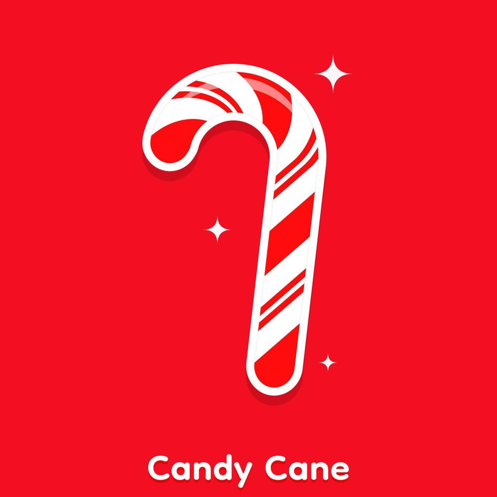 Cute Candy cane, Vector, Illustration. vector