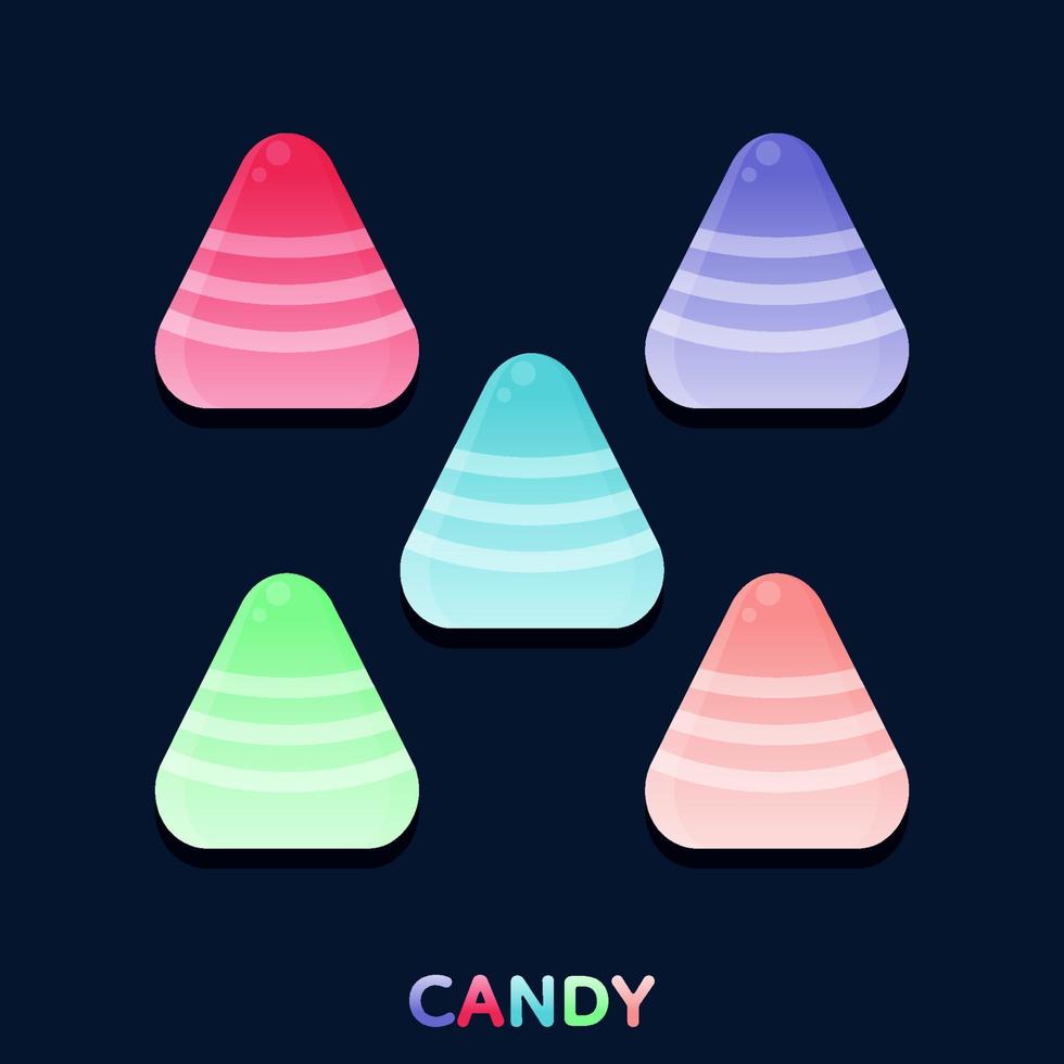 Set of Cute colourful candy, Vector, Illustration. vector