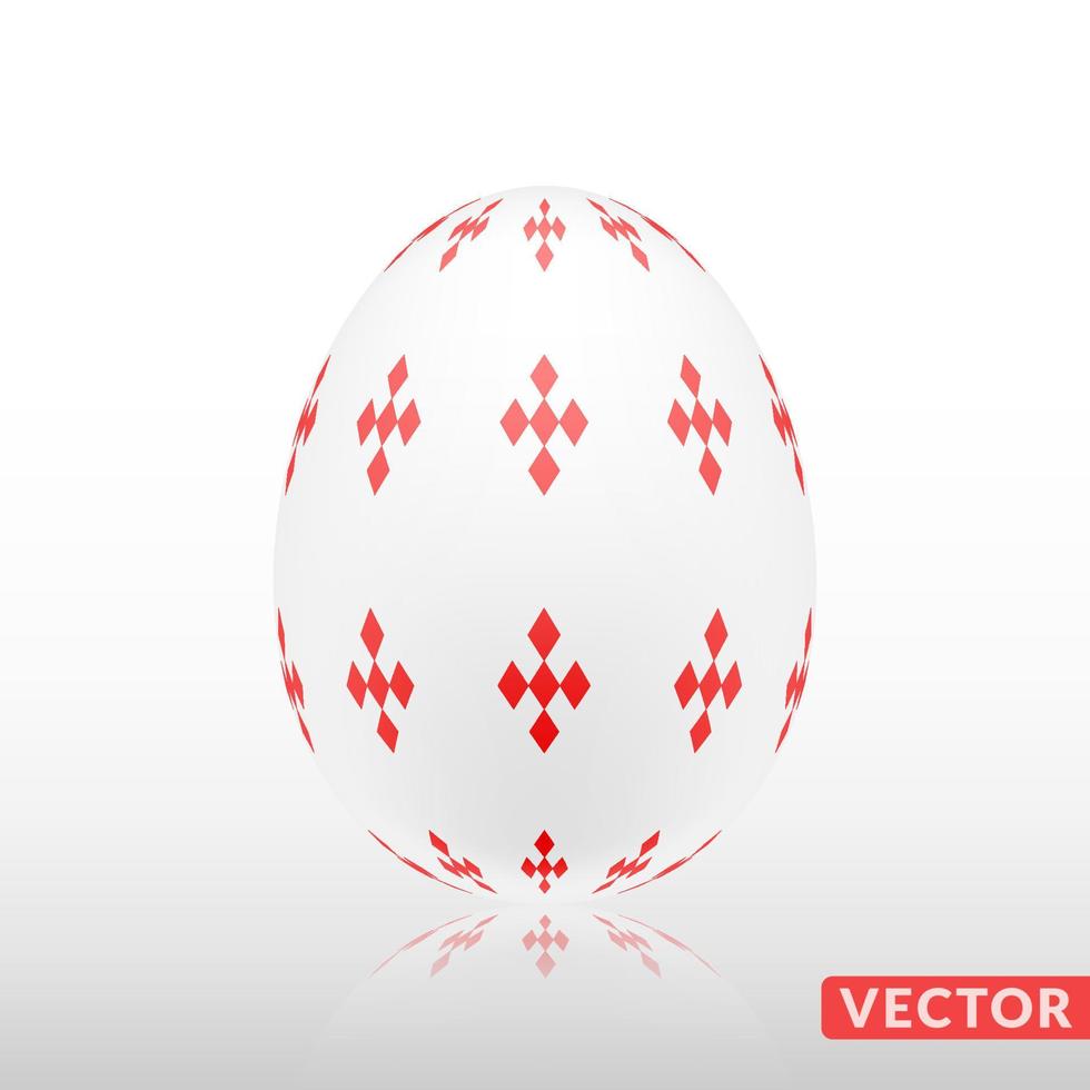 huevo realista con patrón de piel exótico, vector, ilustración. vector