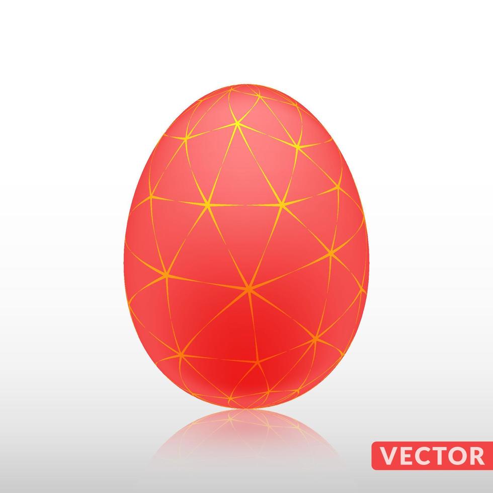Realistic egg with exotic skin pattern, vector, Illustration. vector