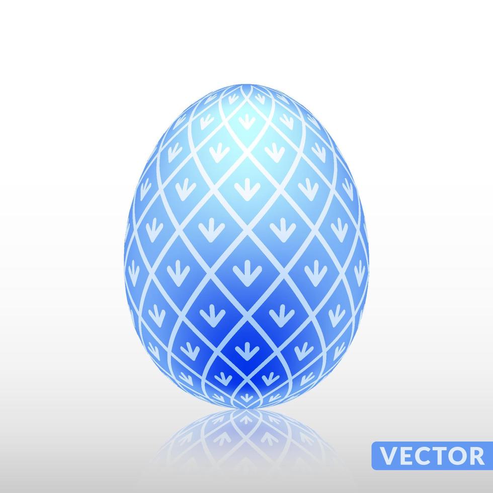 Realistic egg with exotic skin pattern, vector, Illustration. vector