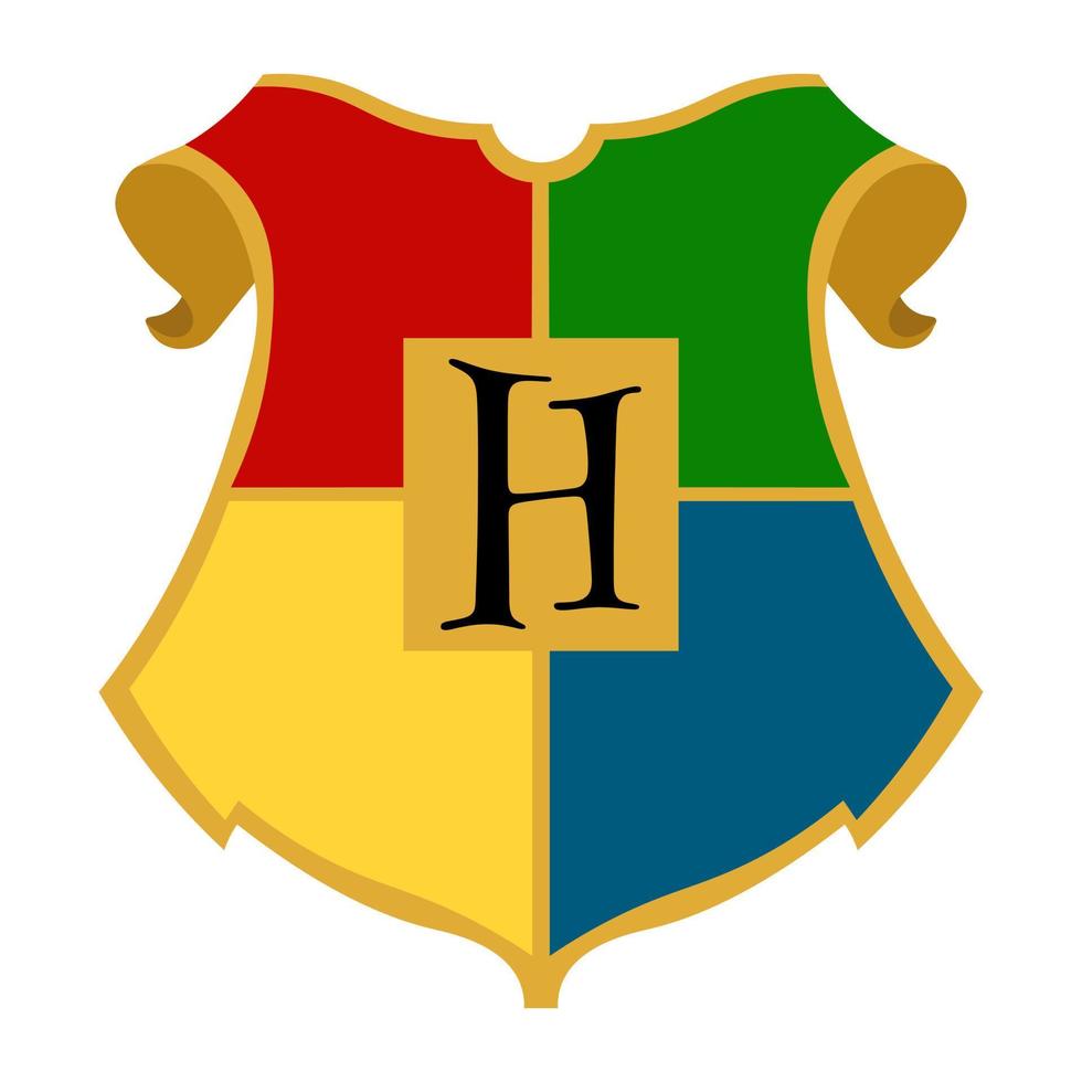 Hogwarts crest. Vector illustration