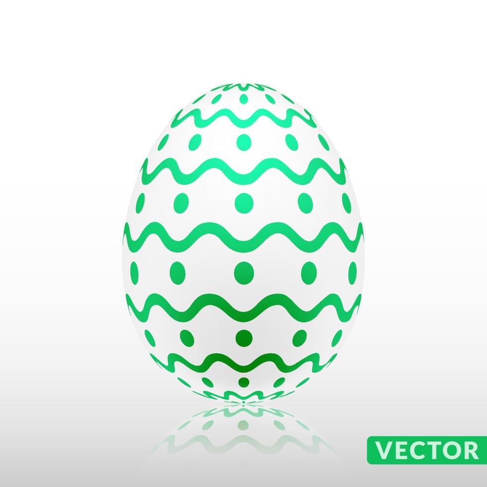 Realistic egg with exotic skin pattern, vector, Illustration. vector