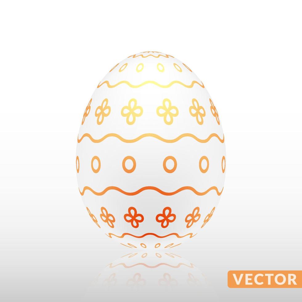 Realistic egg with exotic skin pattern, vector, Illustration. vector