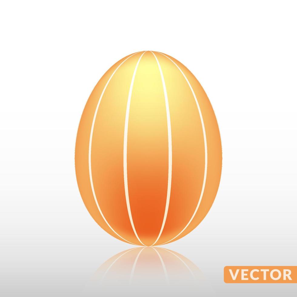 huevo realista con patrón de piel exótico, vector, ilustración. vector