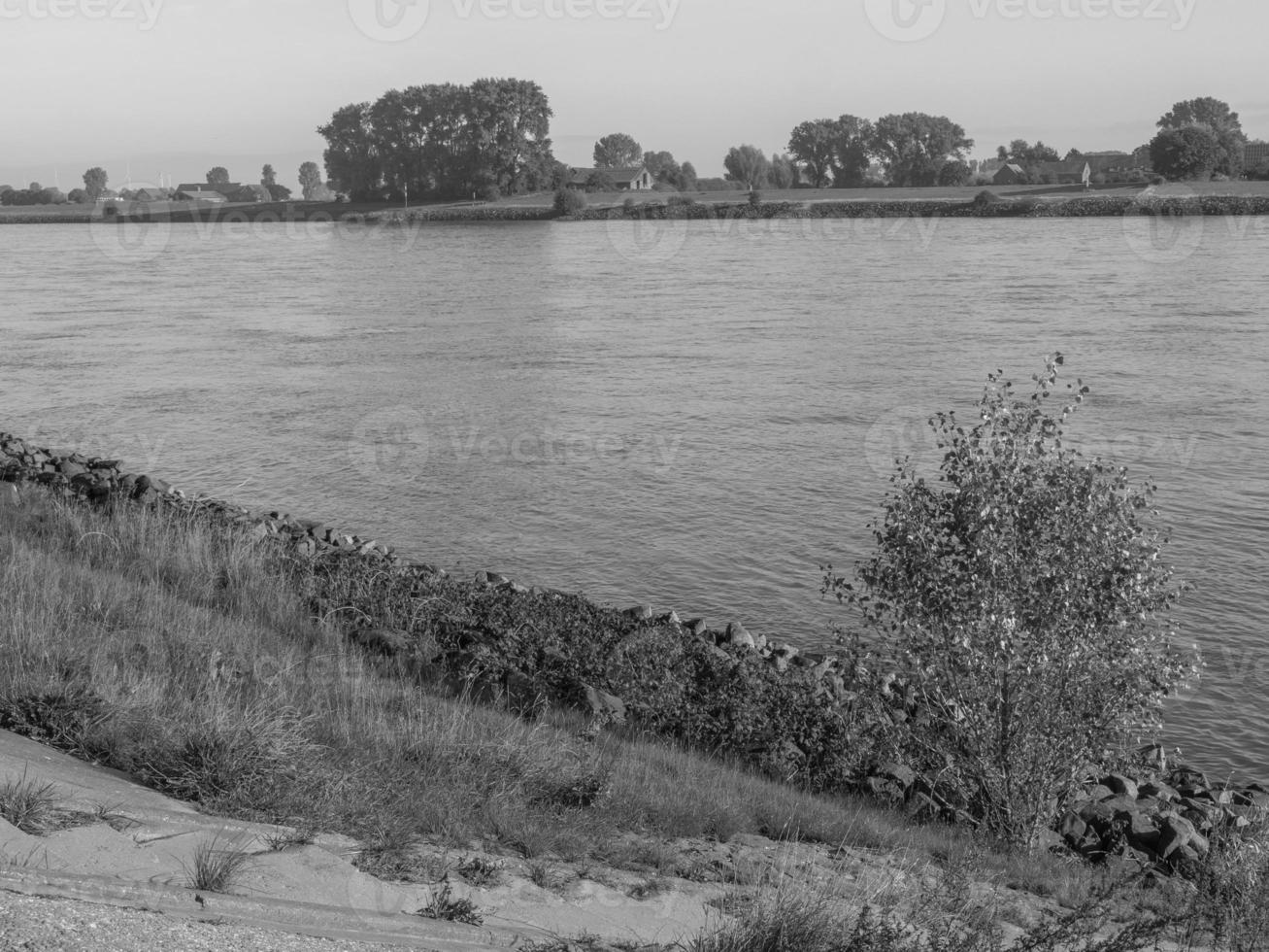 grieth at the rhine river in germany photo