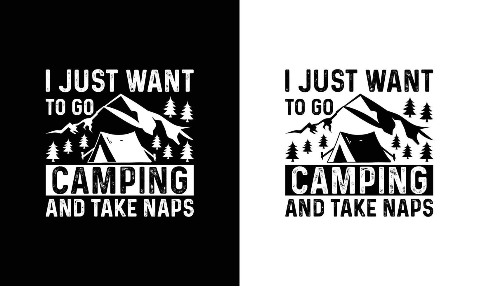 Camping Quote T shirt design, typography vector