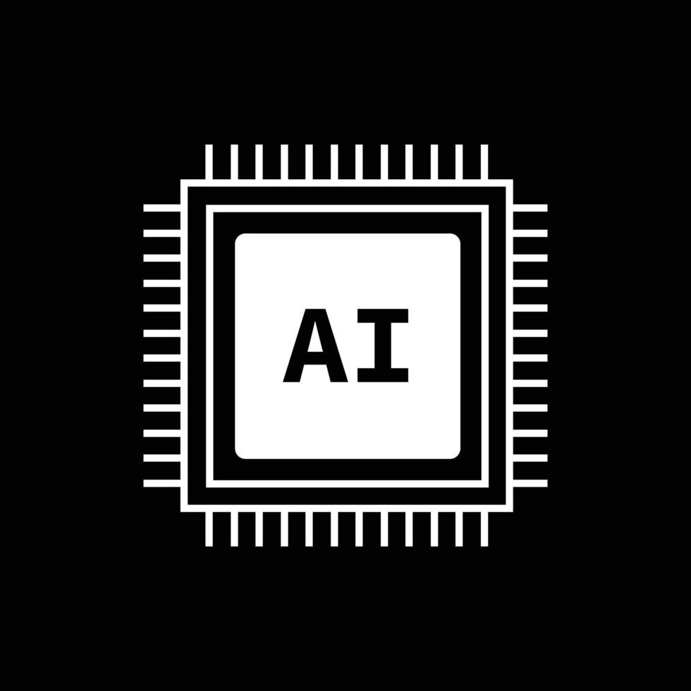 Futuristic artificial intelligence design theme. Modern technology networking with ai processor foe design element vector