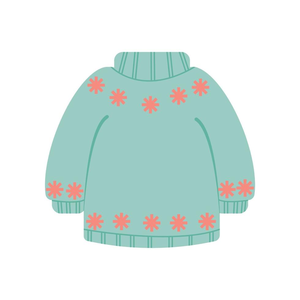 Christmas knitted winter warm sweater vector