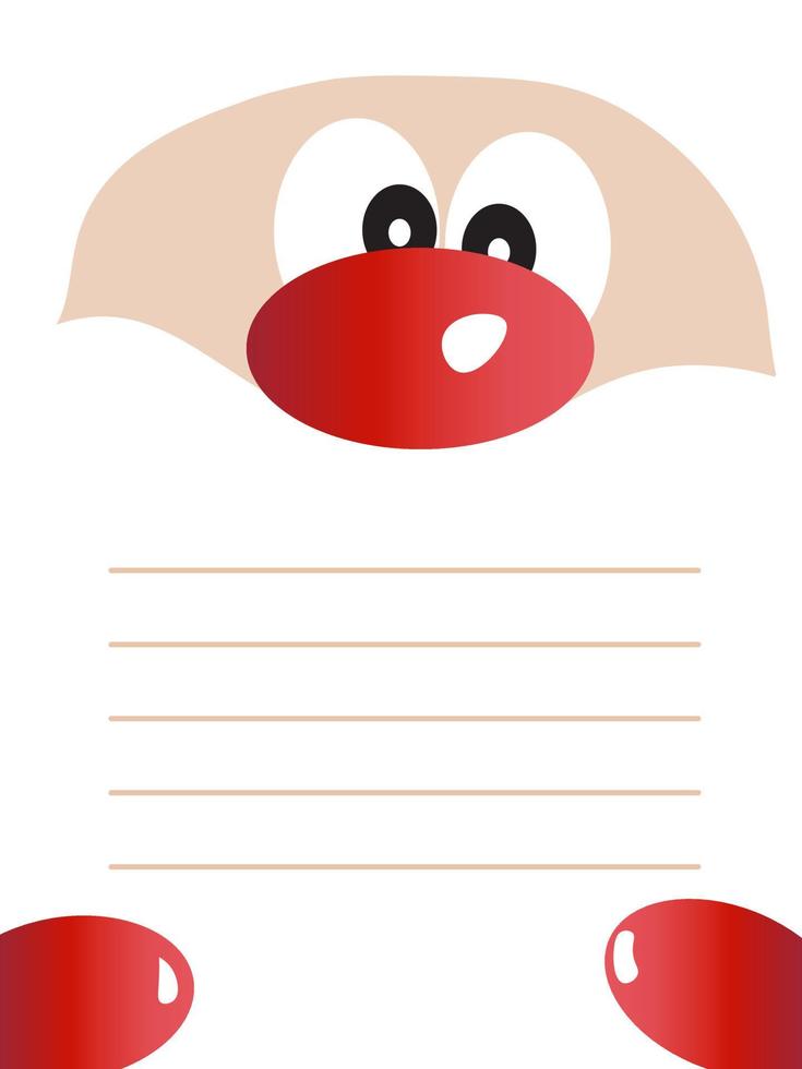 Empty wish list in Santa Claus hands vector