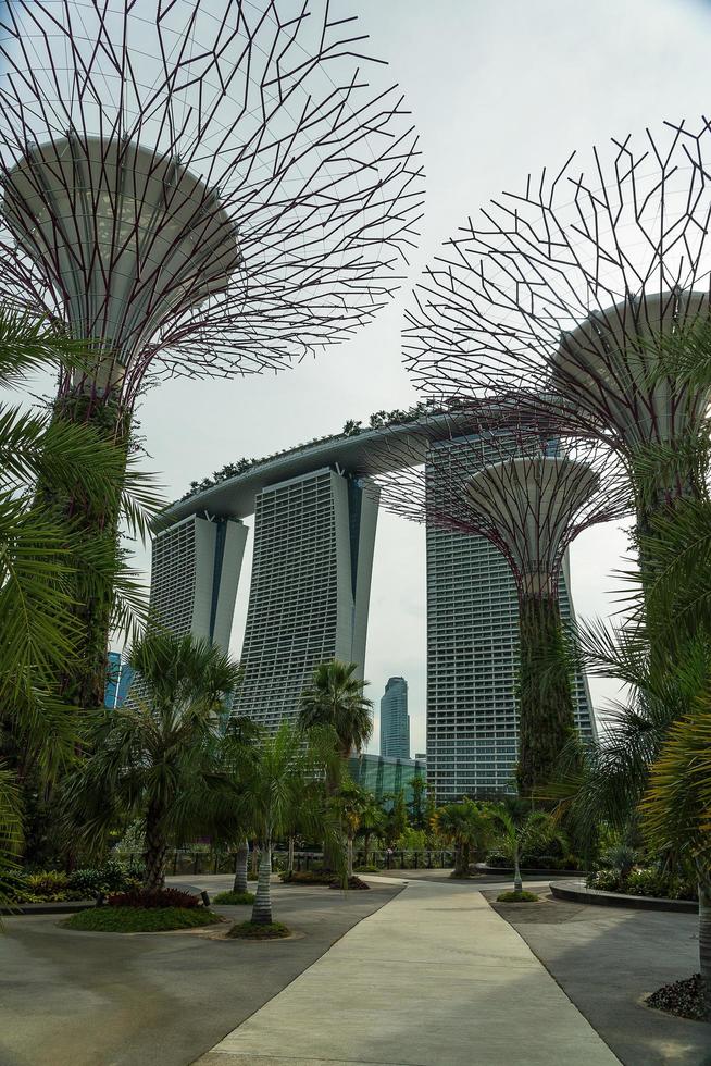 SINGAPORE, MAY 11, 2022 - Marina Bay Sands Integrated Resort on May 11, 2014 in Singapore. It was opened in 2011 and features world's most expensive standalone casino. photo