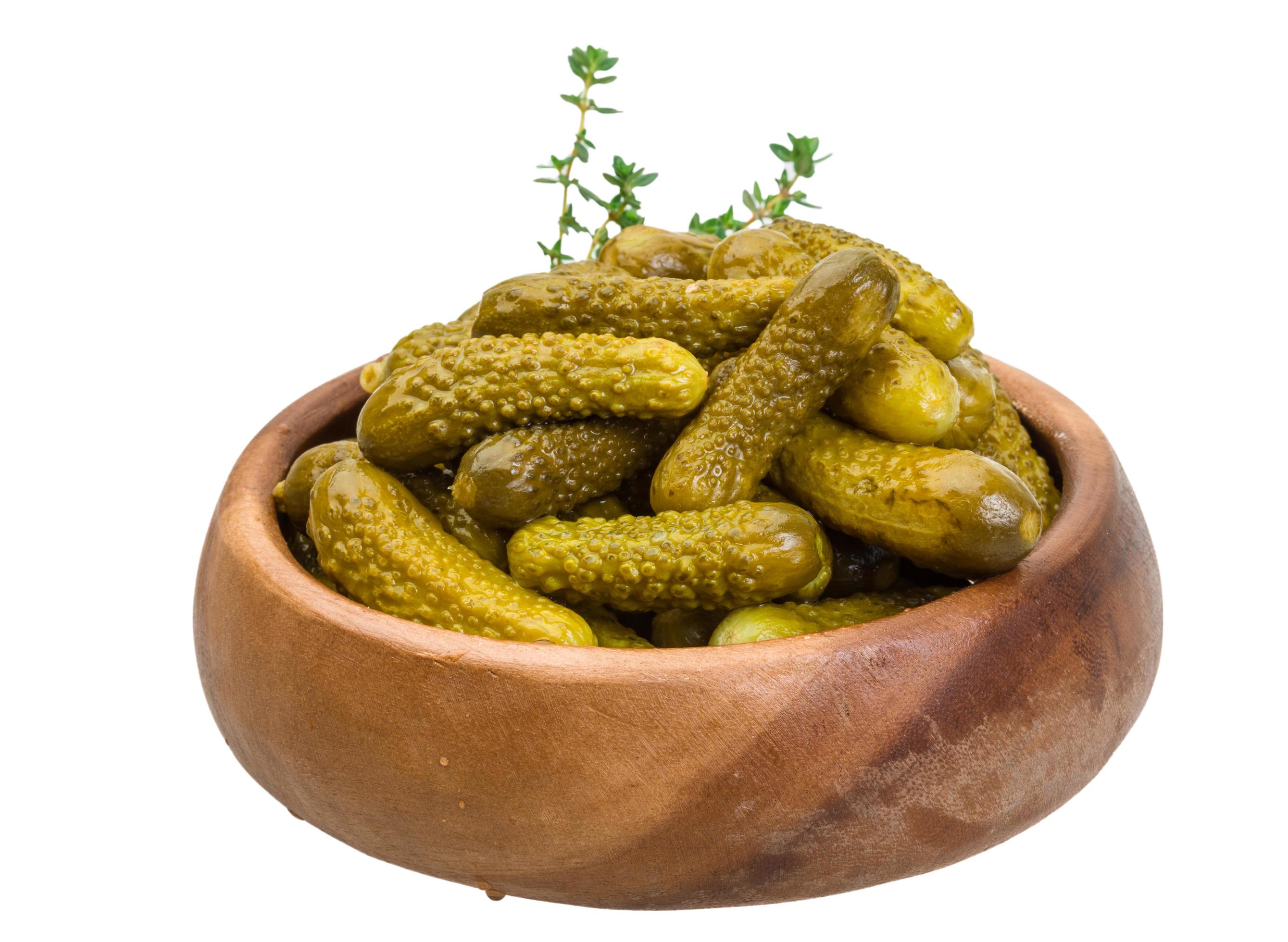 Marinated cucumbers on white 12783175 Stock Photo at Vecteezy