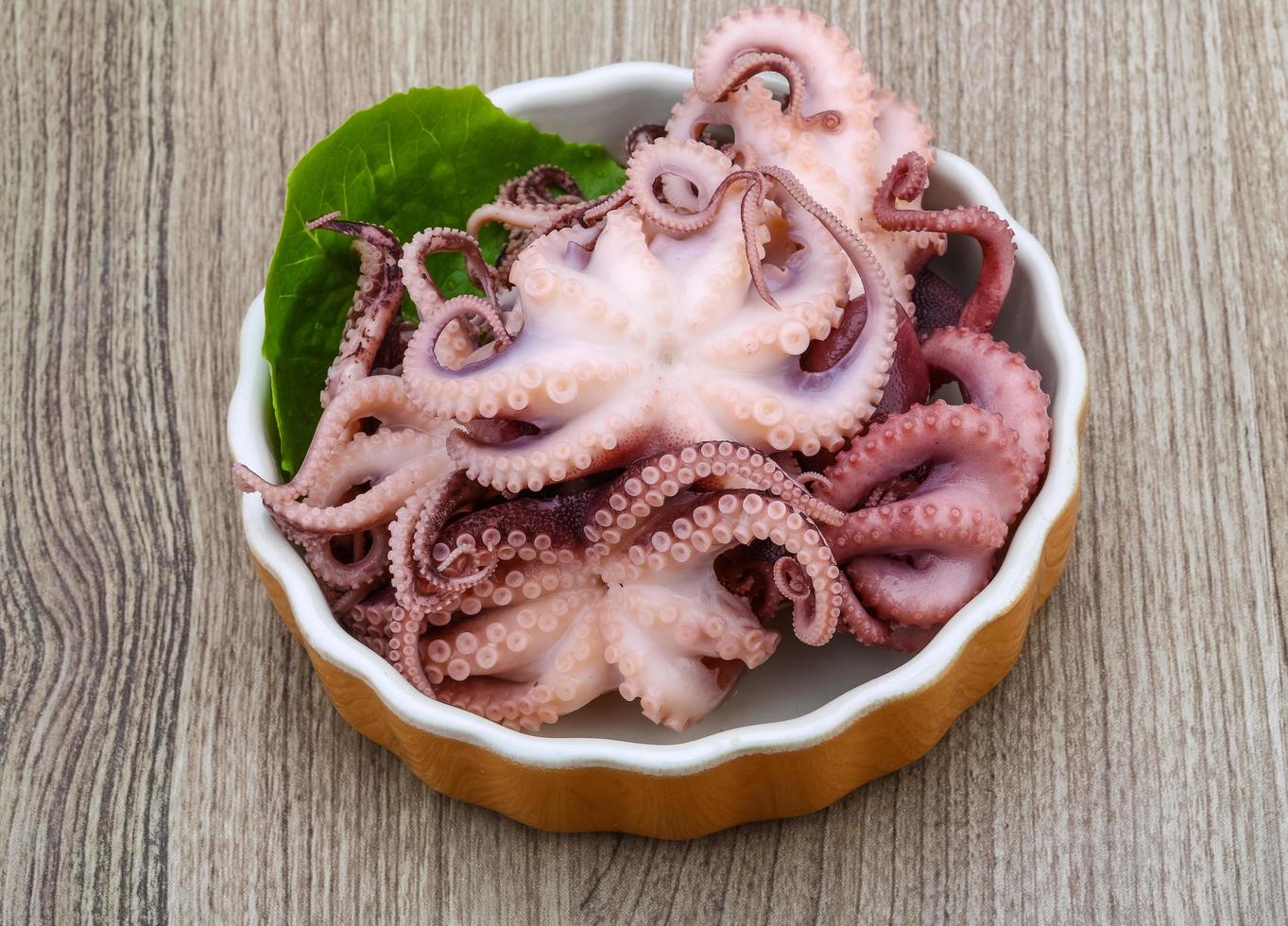 plato de pulpo marinado foto