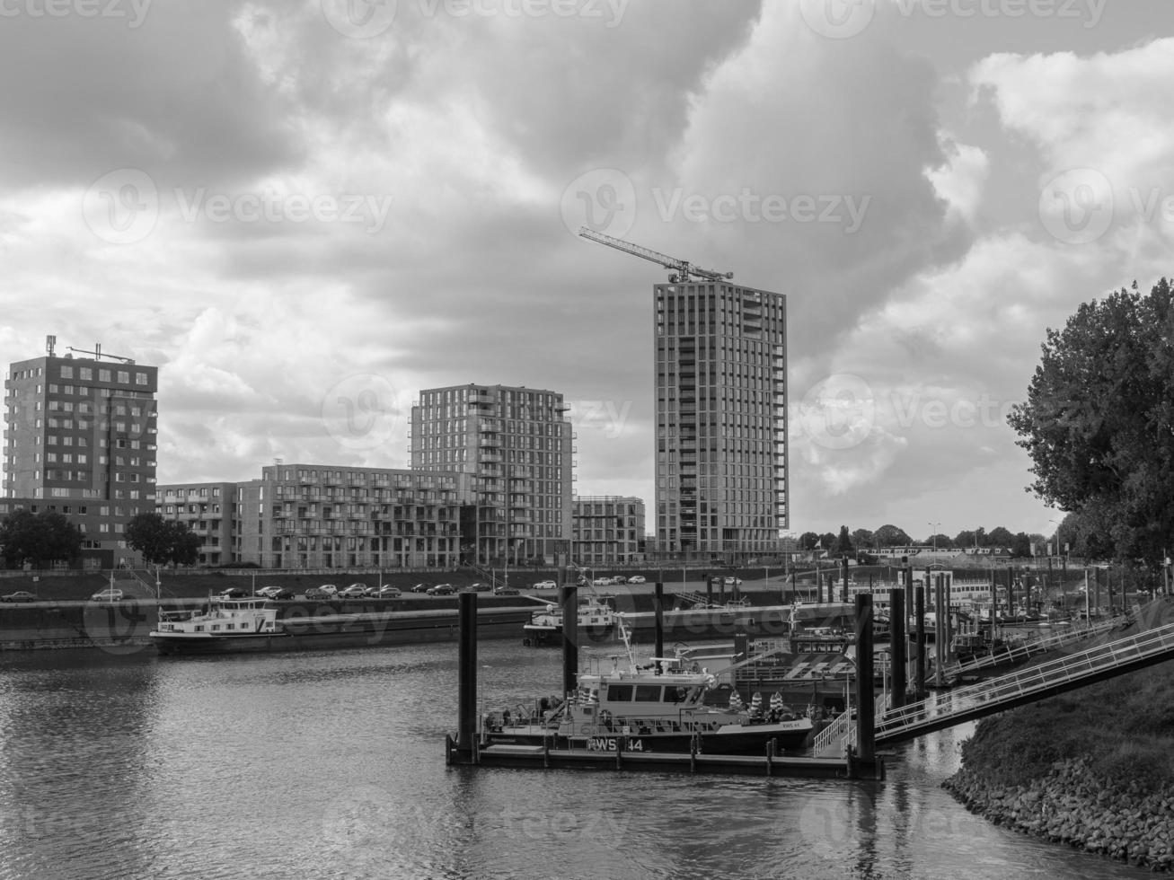 The city of Nijmegen at the river waal in the netherlands photo