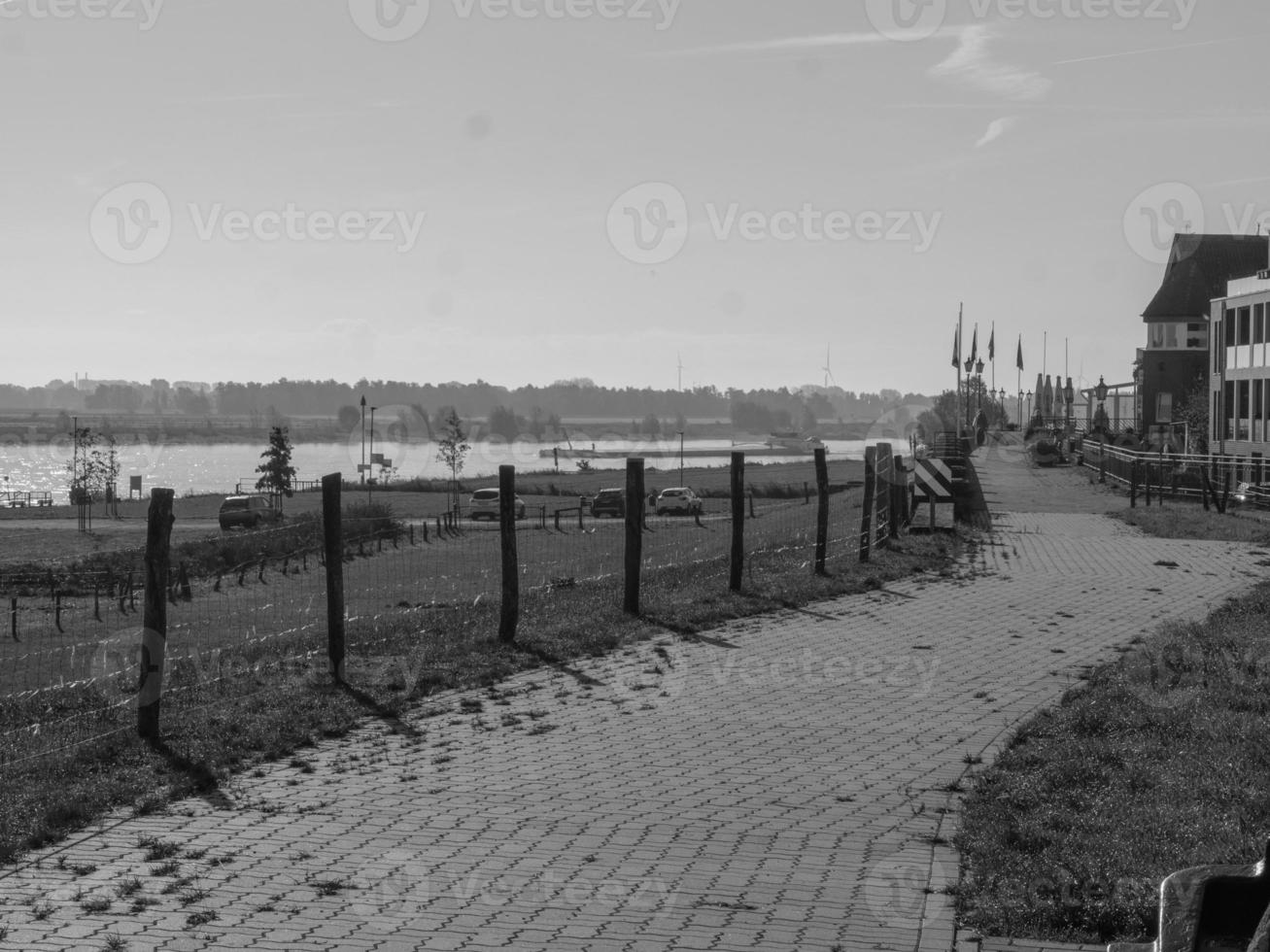 grieth at the rhine river in germany photo