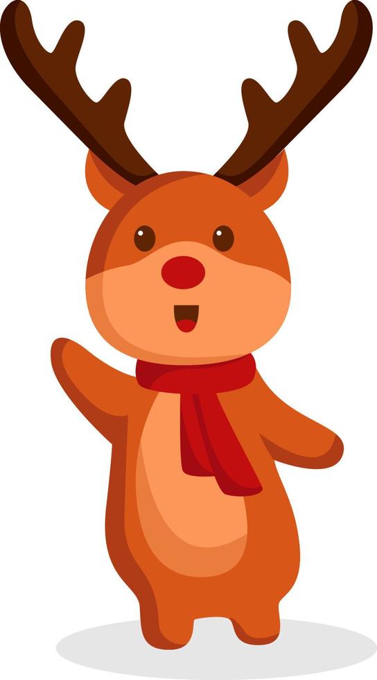 Christmas Reindeer Character Design Illustration vector