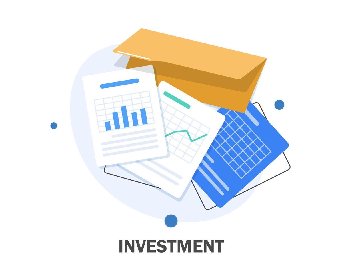 Investment analysis concept banner,Financial planning,Data analysis concept,Business concept for marketing ,analysis and brainstorm,flat design icon vector illustration