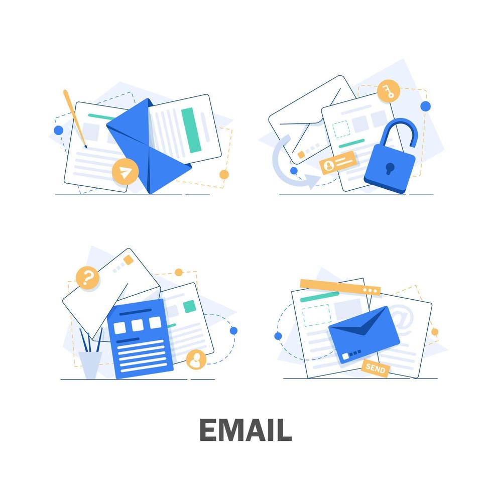 Email and messaging,Email marketing campaign,flat design icon vector illustration