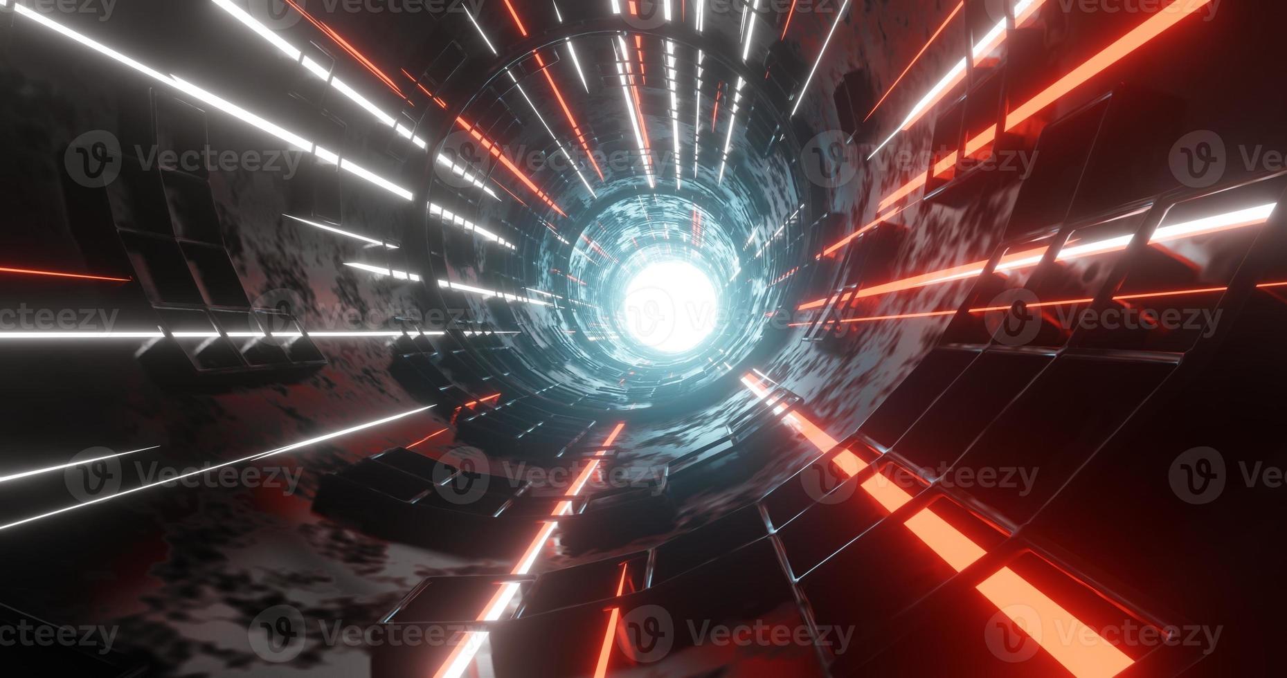 abstract background using a hallway shape with a cube-like texture such as a window and a red-white laser method, 3d rendering, and 4K size photo