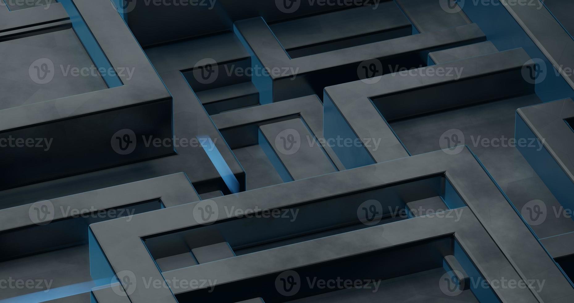 abstract background using elongated cube geometry pattern with black metal texture, 3d rendering and 4K size photo