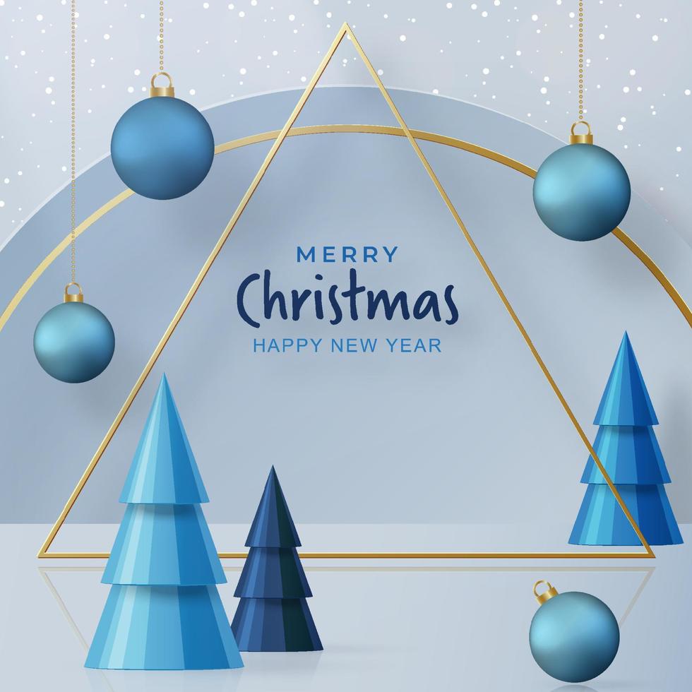 Merry Christmas festive pattern with Christmas balls and snowflakes concept on color background vector