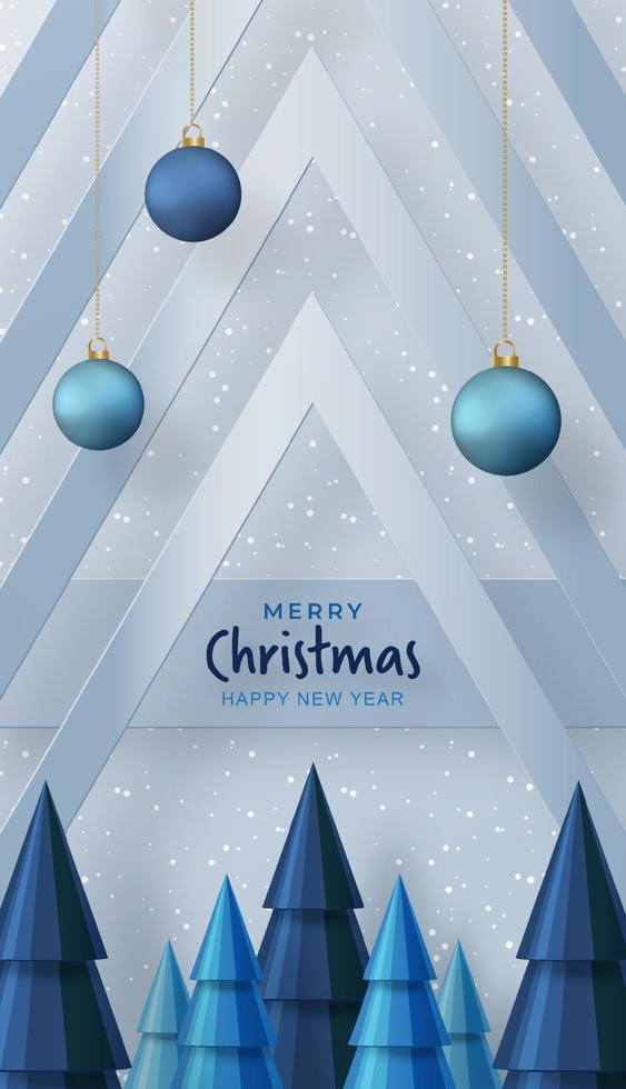Merry Christmas festive pattern with Christmas balls and snowflakes concept on color background vector
